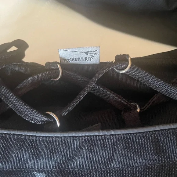 POWER TRIP MOTORCYCLE JACKET WITH AMOR BACK , ELBOW, SHOULDER PADDED PROTECTION - Picture 6 of 8